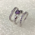 Enamel Ring Inlaid With Zircon