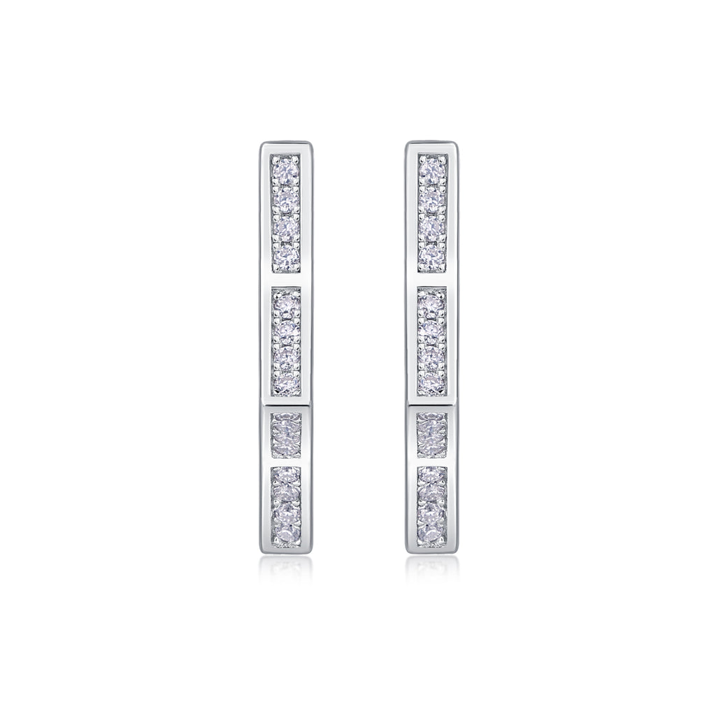 Star River Wandering - Earrings Set With Top-quality Moissanite S925 Silver And Platinum-plated Stud Earrings, A Fashionable And Trendy Accessory, Can Be Tested With A Diamond Pen