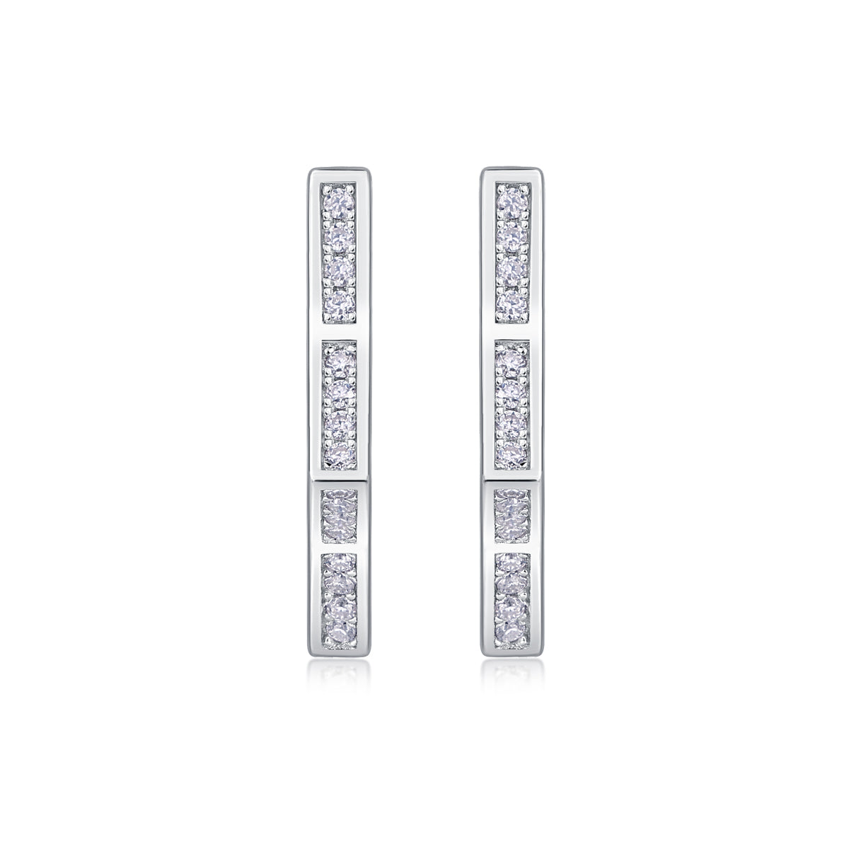 Star River Wandering - Earrings Set With Top-quality Moissanite S925 Silver And Platinum-plated Stud Earrings, A Fashionable And Trendy Accessory, Can Be Tested With A Diamond Pen