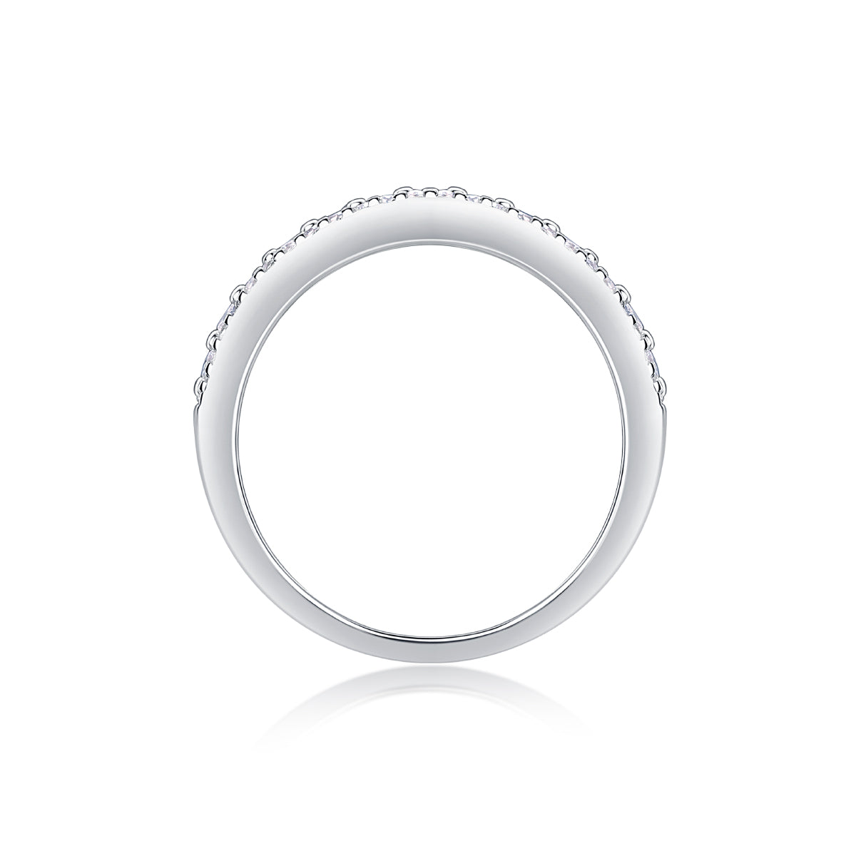 A Turn Of Luck - A Wedding Ring Set With Top-quality Moissanite S925 Silver And Platinum-plated Diamond Can Be Tested With A Diamond Pen