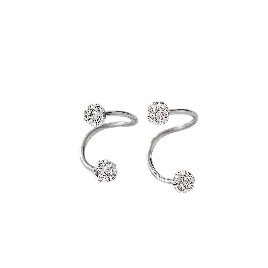Sleek, Sophisticated Double-headed Screw Stud Earrings