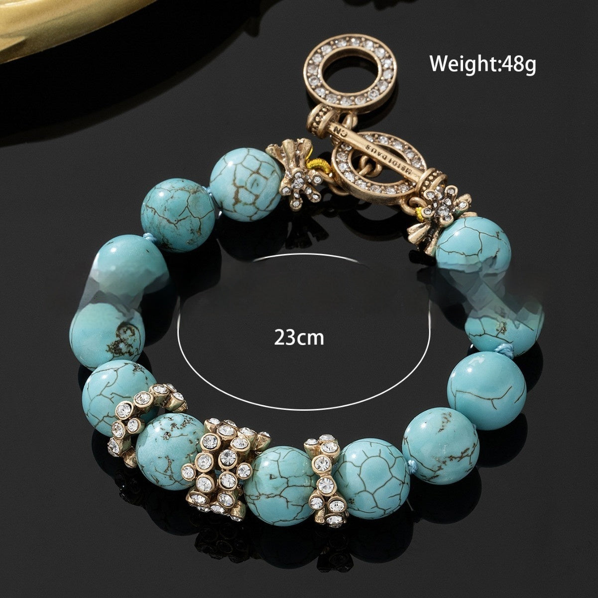 European And American Retro Turquoise Jewelry Set