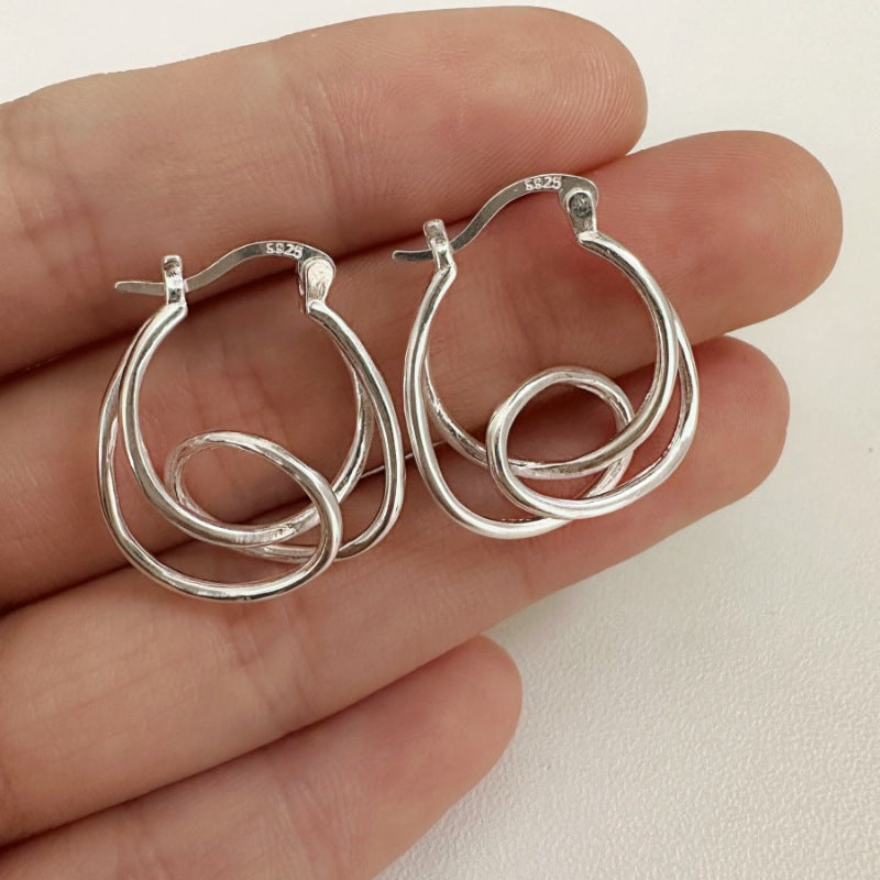 Irregularly Wound Fashionable Light-Luxury Line Earrings