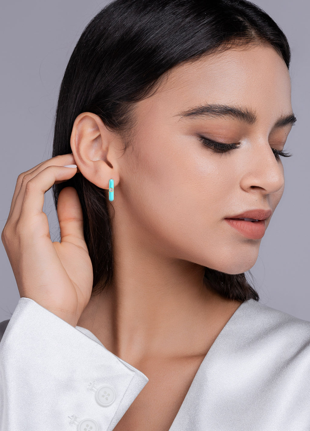 Colorful Imprint - Top-quality Moissanite Luxury Fashion Light Luxury Jewelry Silver Stud Earrings S925 Silver Electroplated Gold