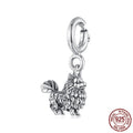 Original S925 Sterling Silver Pomeranian Pendant Closure Buckle