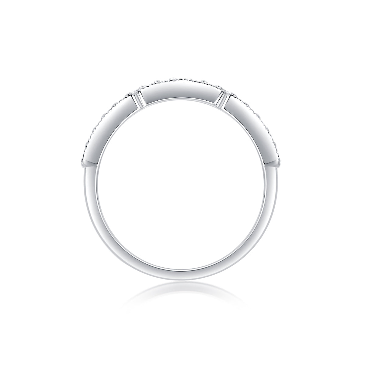 Deep Sea Secret Realm - A Wedding Ring Set With Top-quality Moissanite S925 Silver And Platinum-plated Diamond Can Be Tested With A Diamond Pen