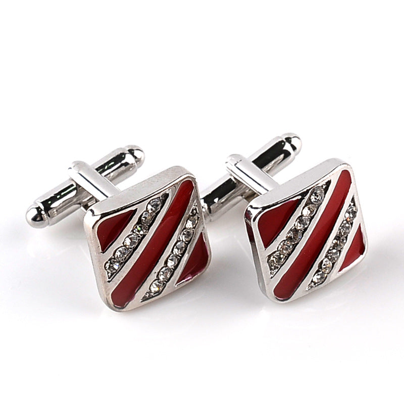 Fashionable Oil Drop Cufflinks With Diamond