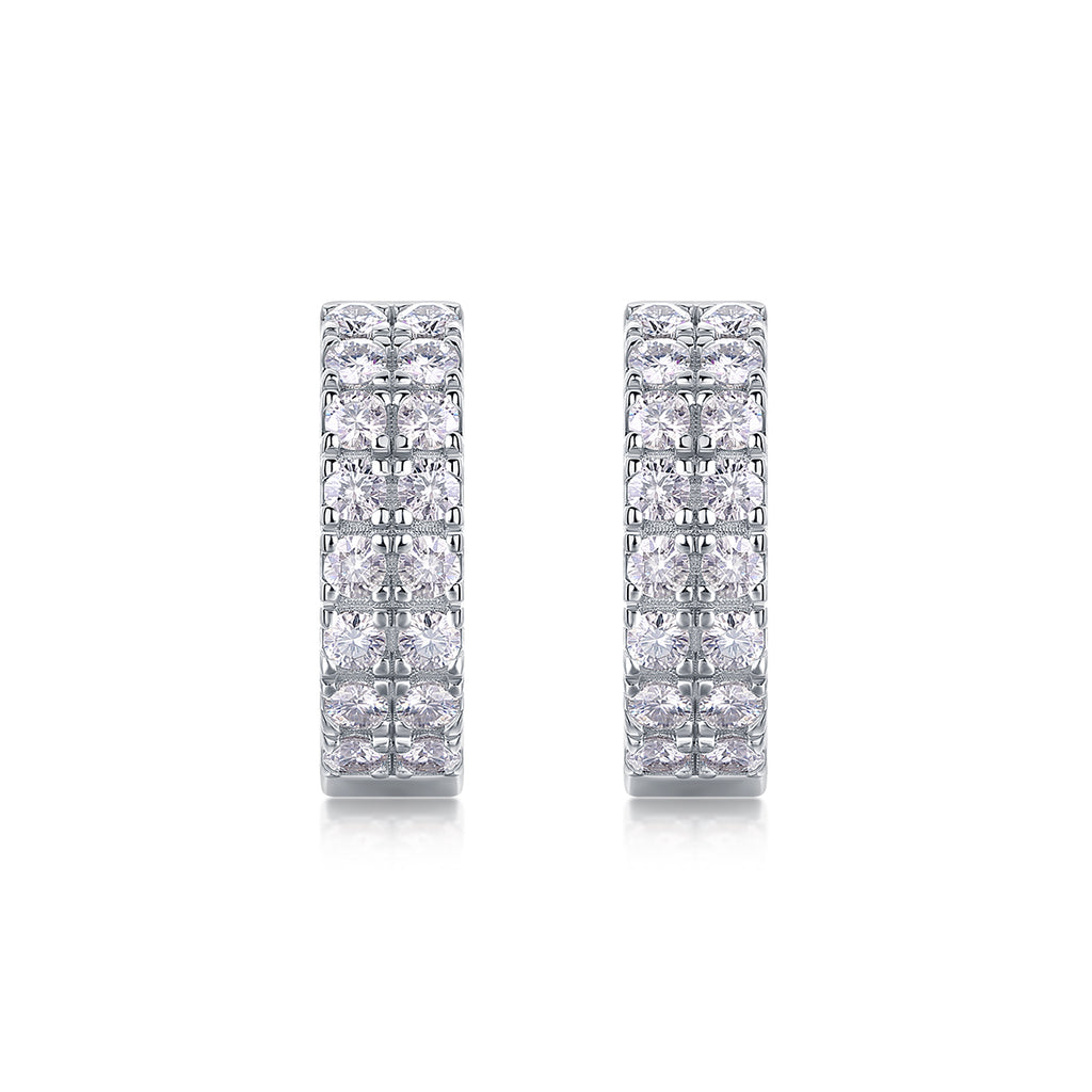 Dynamic - Top-quality Moissanite Luxury And Fashionable Light Luxury Jewelry, Silver Stud Earrings S925, Silver-plated Platinum