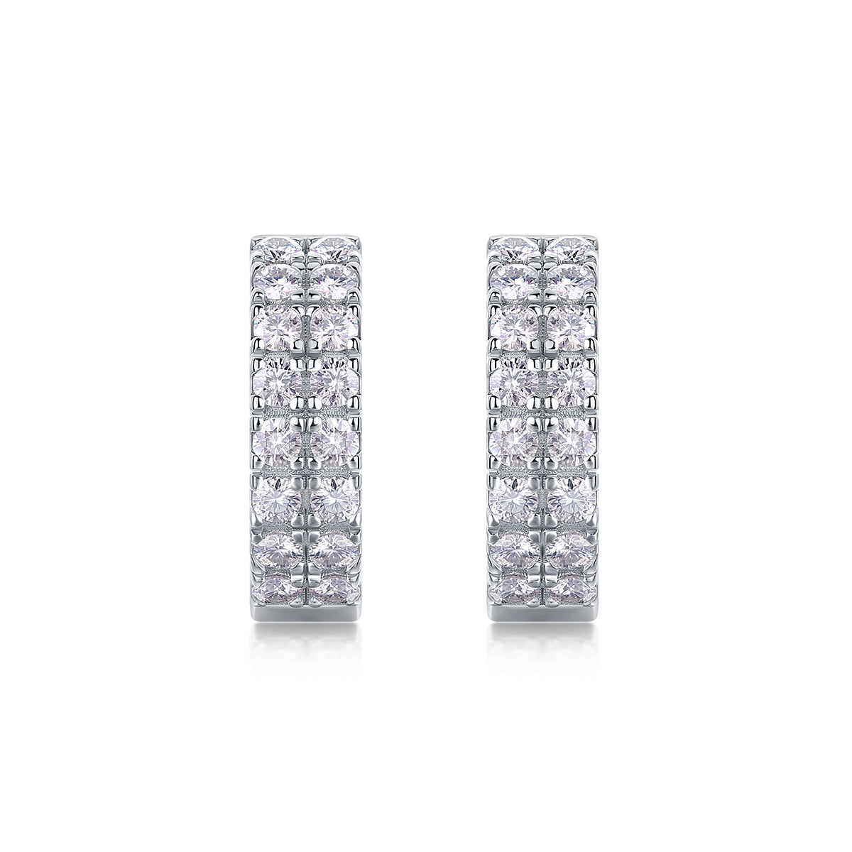 Dynamic - Top-quality Moissanite Luxury And Fashionable Light Luxury Jewelry, Silver Stud Earrings S925, Silver-plated Platinum
