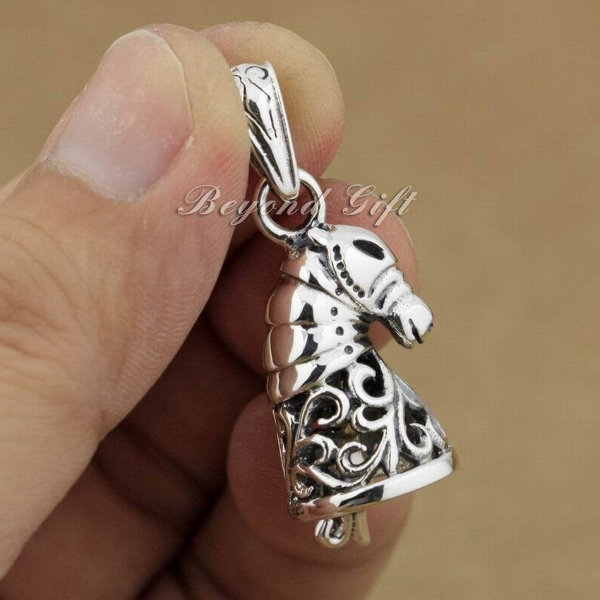 Chess Horse Head Punk Style Men's Pendant