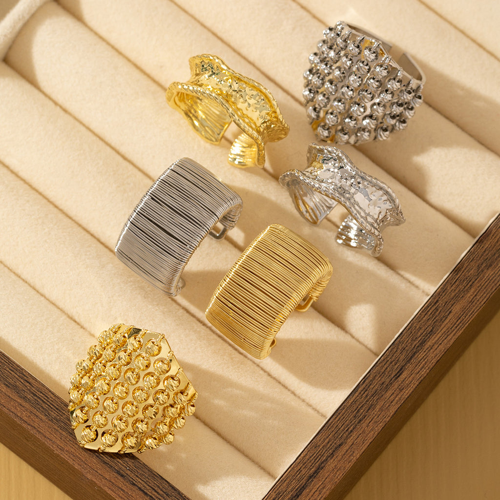 New Metallic-style Personalized Open Ring