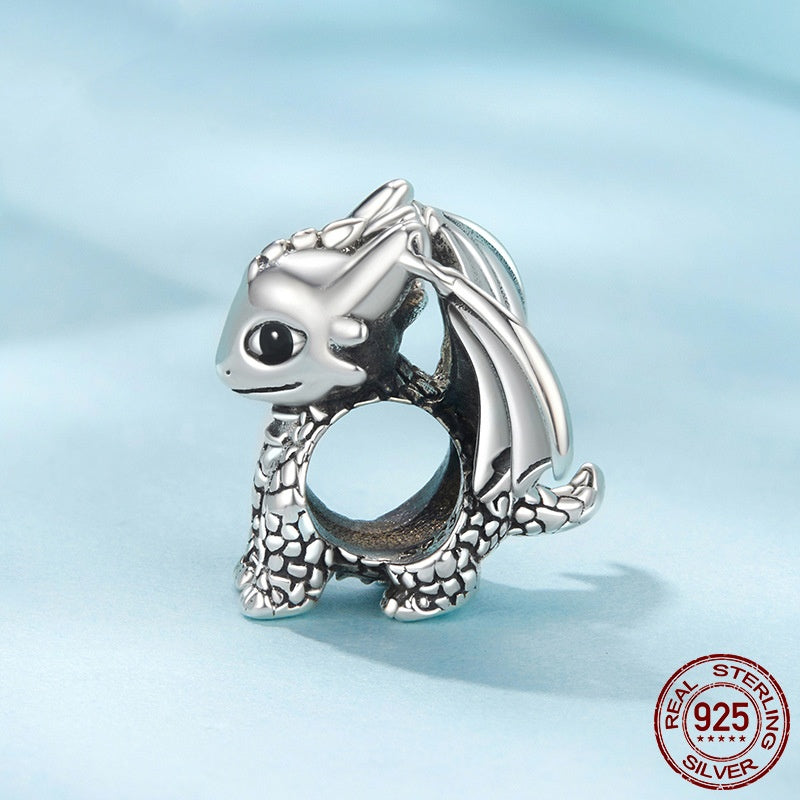 S925 Sterling Silver Exquisite Three-dimensional Flying Dragon Beads