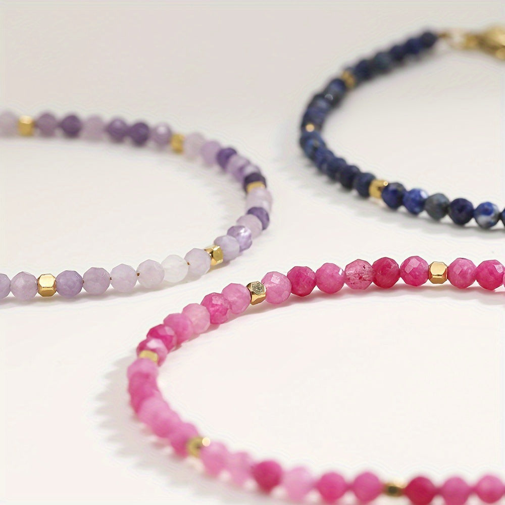 Bohemian-style Colorful Natural Stone Bracelet
