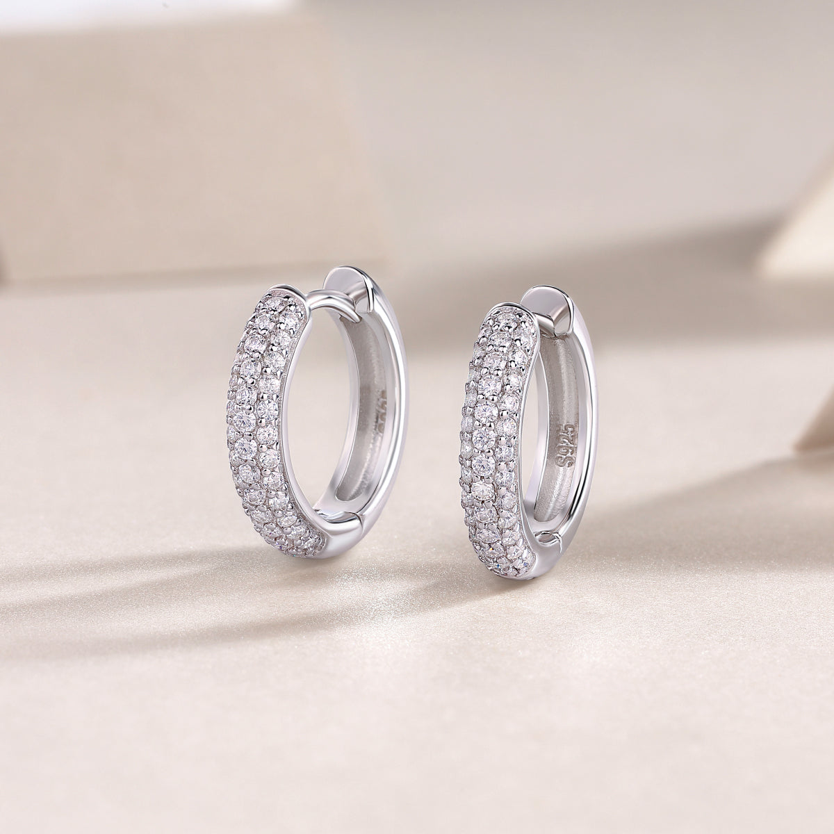 Corner Starlight - Premium Moissanite Luxury Fashion Light Luxury Jewelry Silver Stud Earrings S925 Silver Plated Platinum
