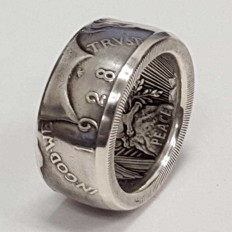 Retro Morgan Coin Ring Exquisitely Crafted US Dollar-Engraved Jewelry
