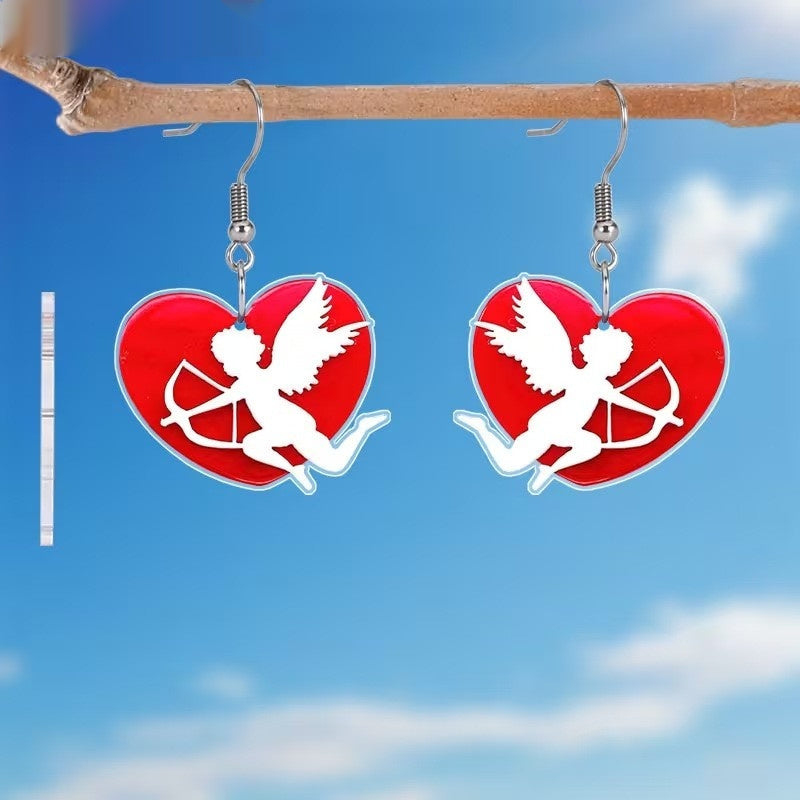 Rose Flower Drop Earrings