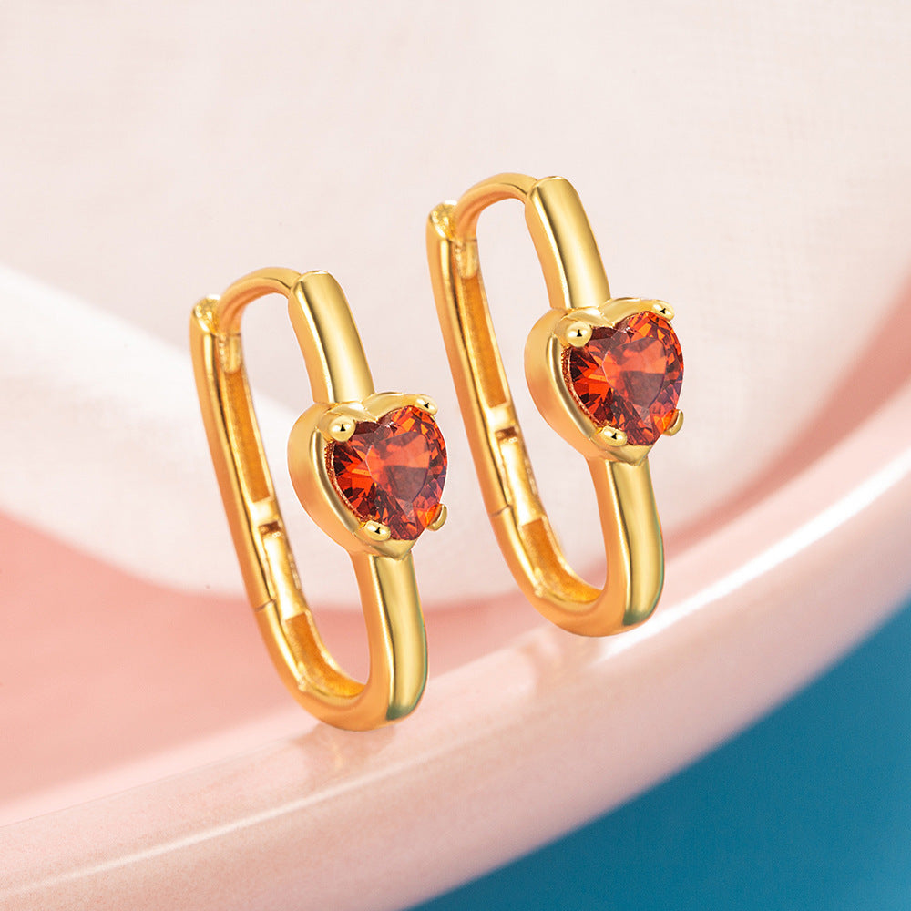 Simple And Stylish Geometric Zircon Ear Clips For Women