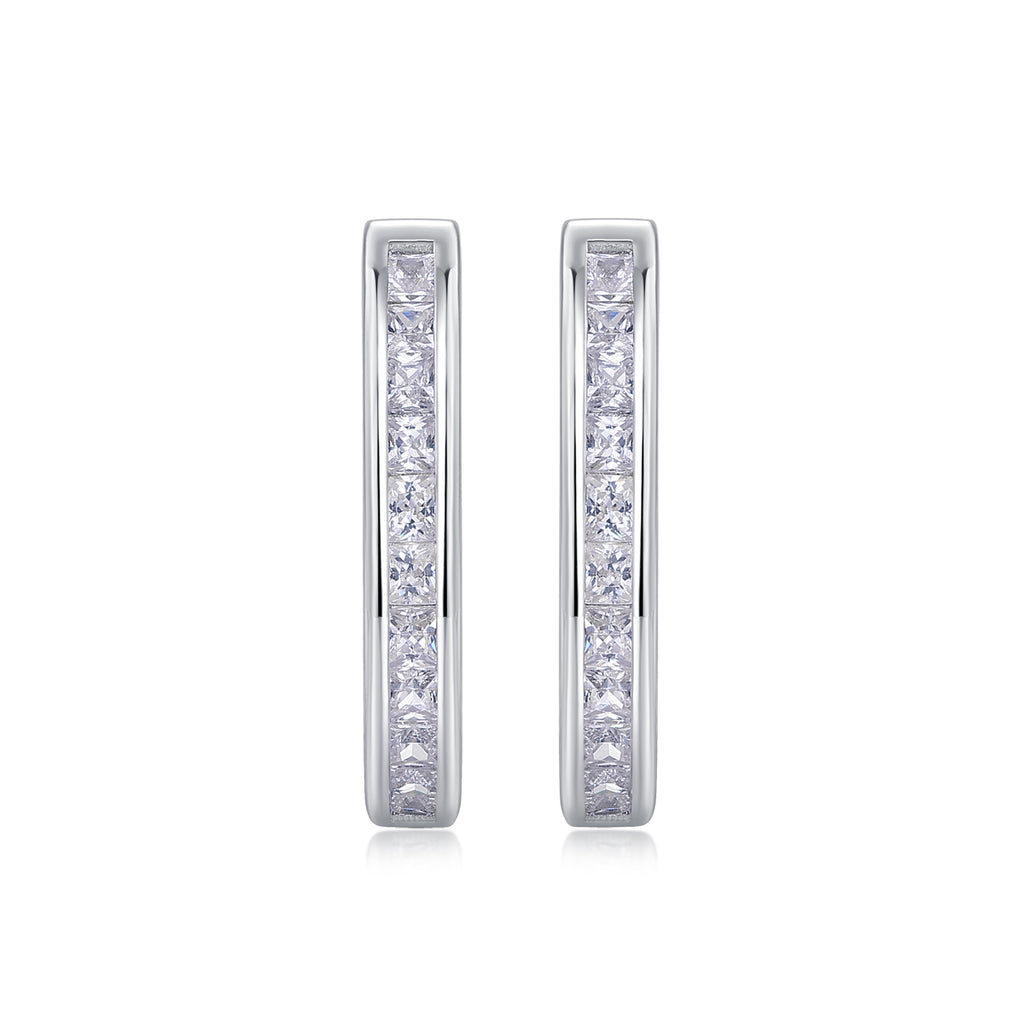 Touch The Tenderness - Earrings Set With Top-quality Moissanite S925 Silver And Platinum-plated Stud Earrings, A Fashionable And Trendy Accessory, Can Be Tested With A Diamond Pen