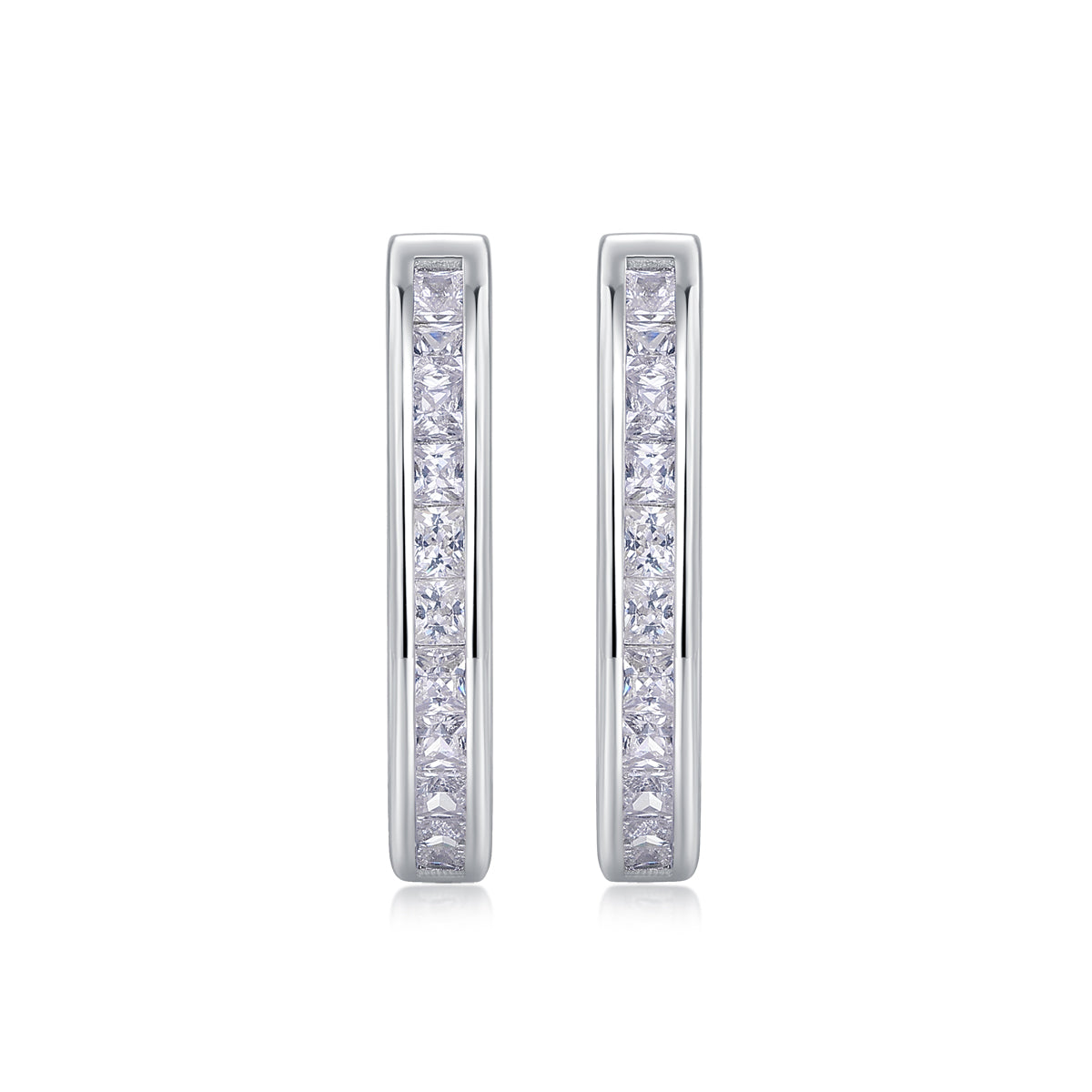 Touch The Tenderness - Earrings Set With Top-quality Moissanite S925 Silver And Platinum-plated Stud Earrings, A Fashionable And Trendy Accessory, Can Be Tested With A Diamond Pen