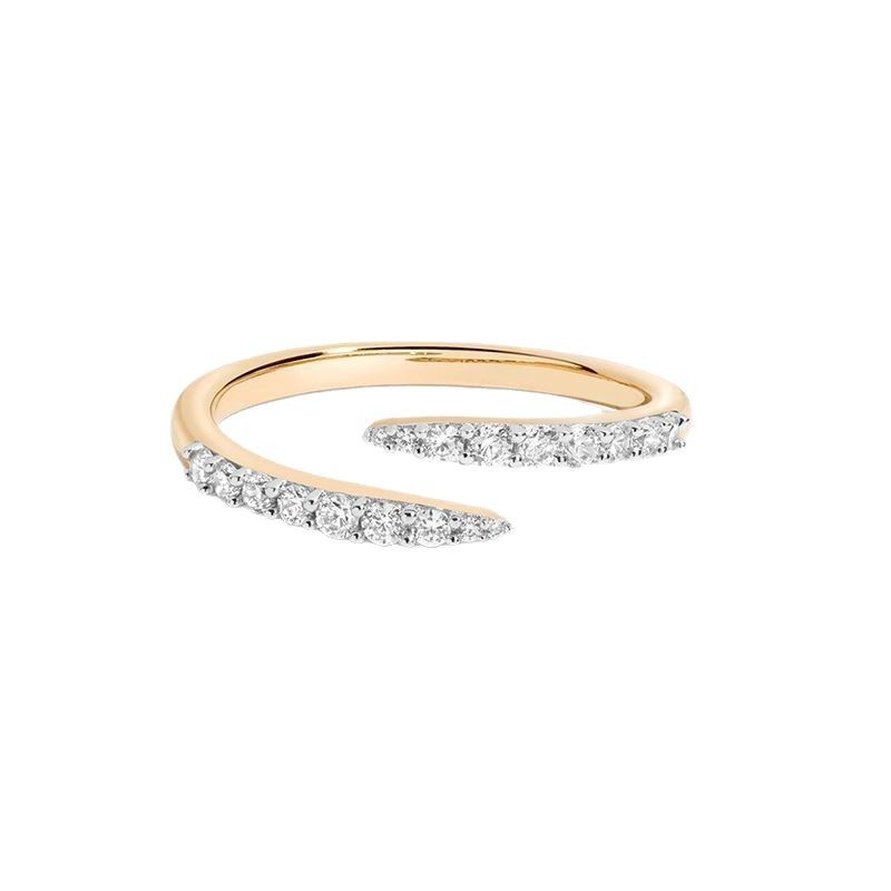 Exquisite Diamond-studded Open Adjustable Ring For Women