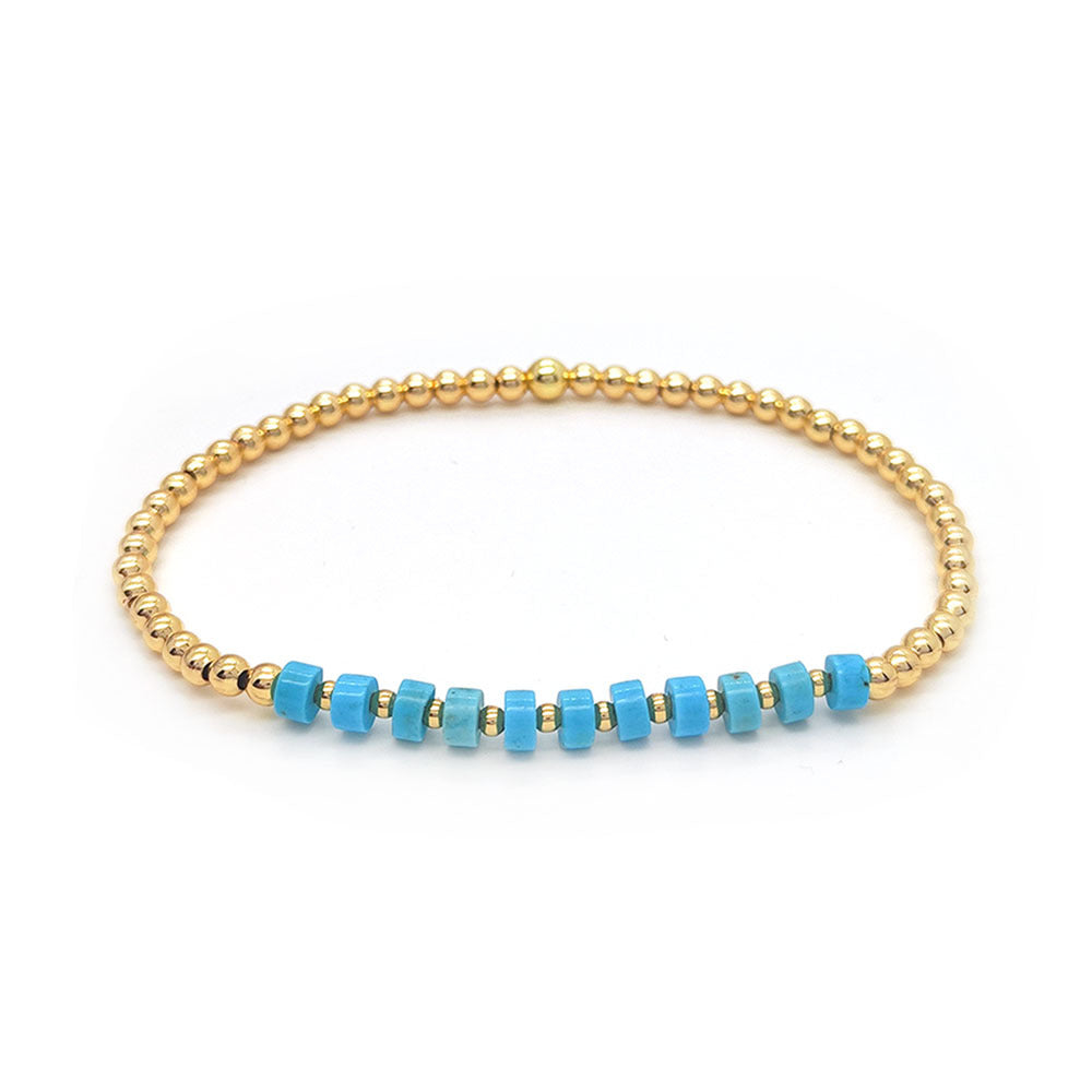 Vintage Turquoise Bead Multi-layered Ethnic-style Braided Bracelet