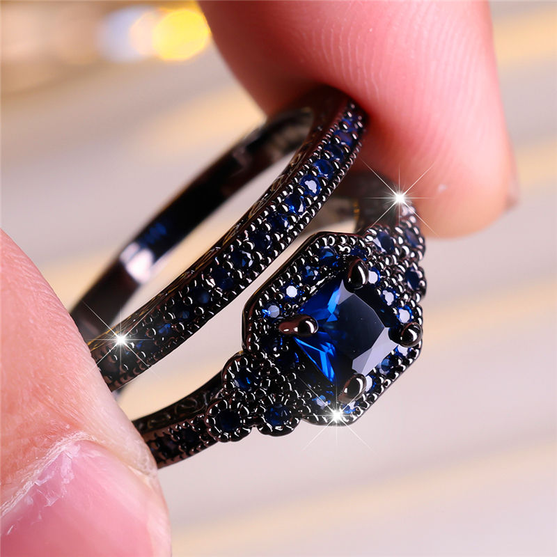 Black Gold Colored Womens Wedding Ring