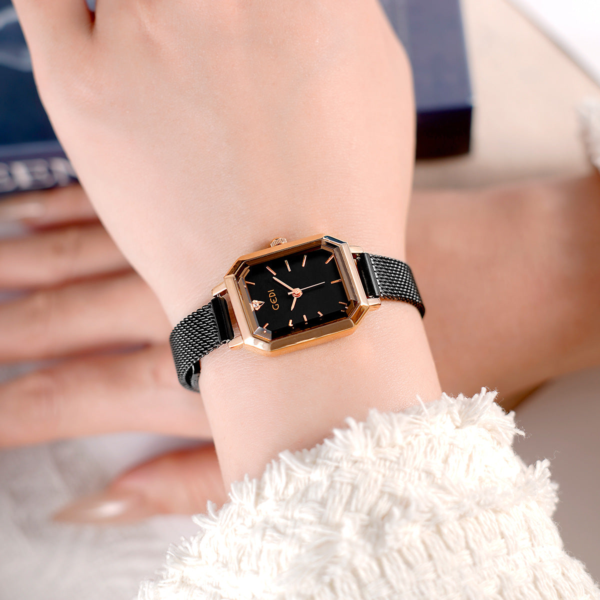 Simple All-match Casual Watch Women's Square Retro