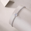 Breakthrough - Set With Top-quality Moissanite, Fashionable And Light Luxury Jewelry Silver Bracelet S925, Silver-plated Platinum