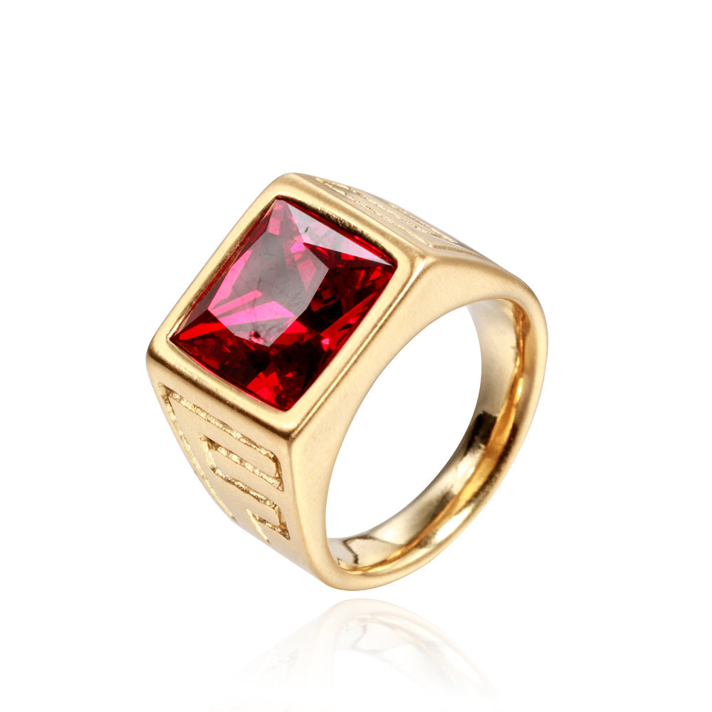 Retro Trendy Men Stainless Steel Ring