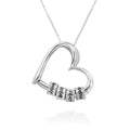 Stainless Steel Copper Love Beaded Diamond Pendant