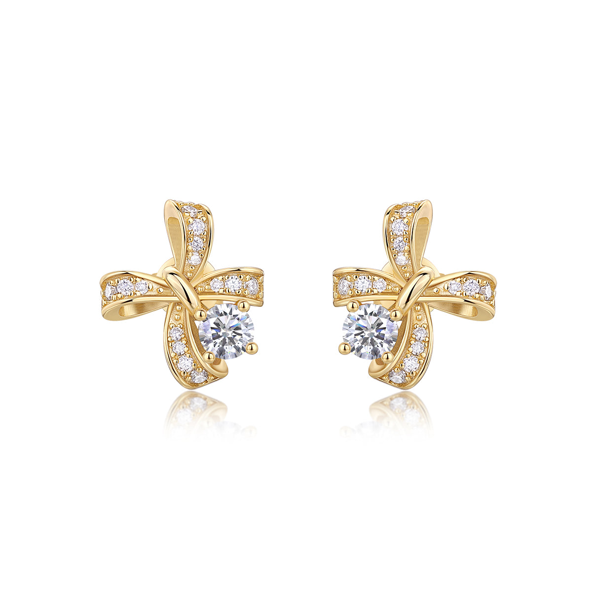 Top-quality Moissanite Luxury And Fashionable Light Luxury Jewelry Silver Stud Earrings S925 Silver Plated Platinum