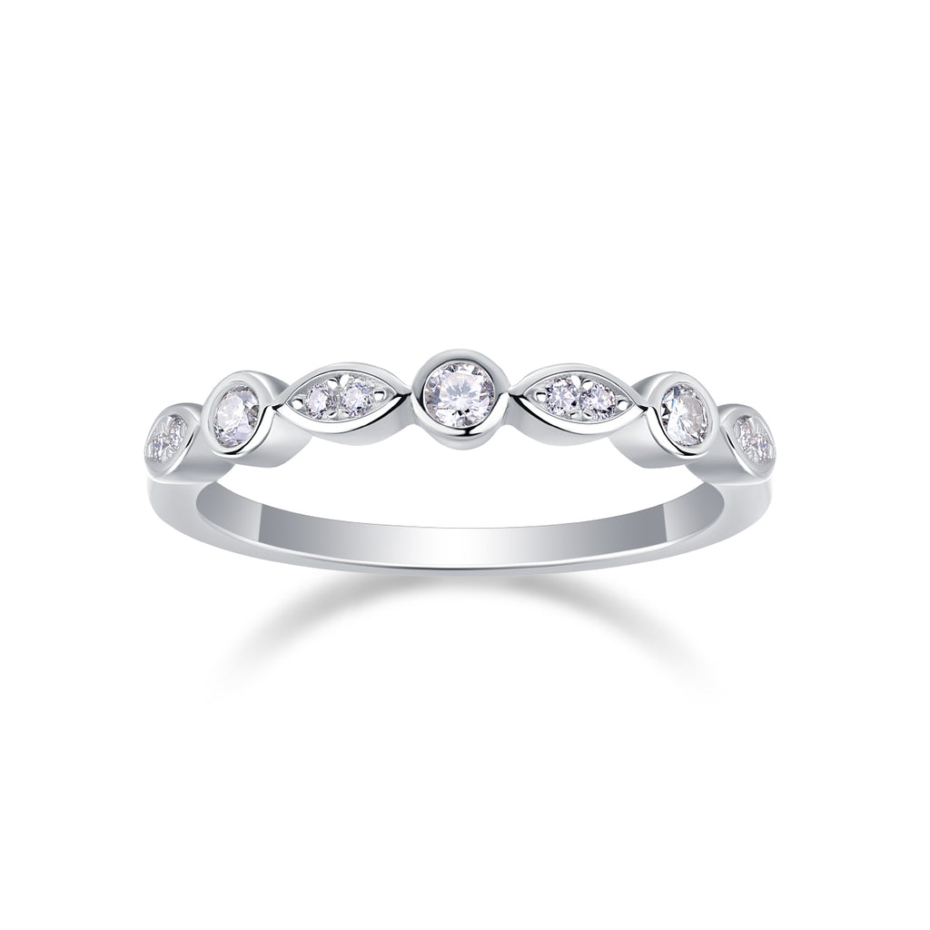Devil's Eye - Set With Top-quality Moissanite S925, Silver And Platinum-plated Diamond Wedding Ring. The Ring Can Be Tested With A Diamond Pen In Yellow Gold And Rose Gold