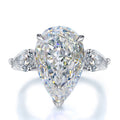 Waterdrop Pear-Shaped Lab-Grown Moissanite Ring For Women