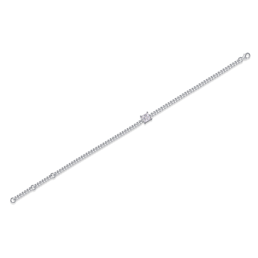 Tenacity - Fashionable Light Luxury Silver Bracelet With Top-Grade Moissanite S925, Platinum-Plated Silver