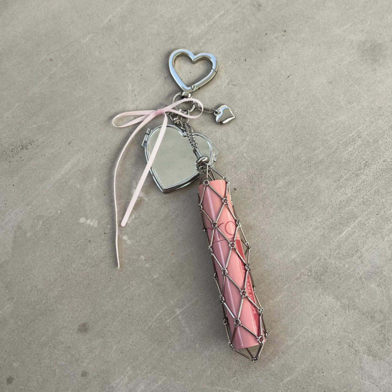 A Wire Fence Lipstick Holder DIY Bag Package Pendant