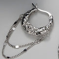 S925 Sterling Silver Irregular Lava Texture Earrings