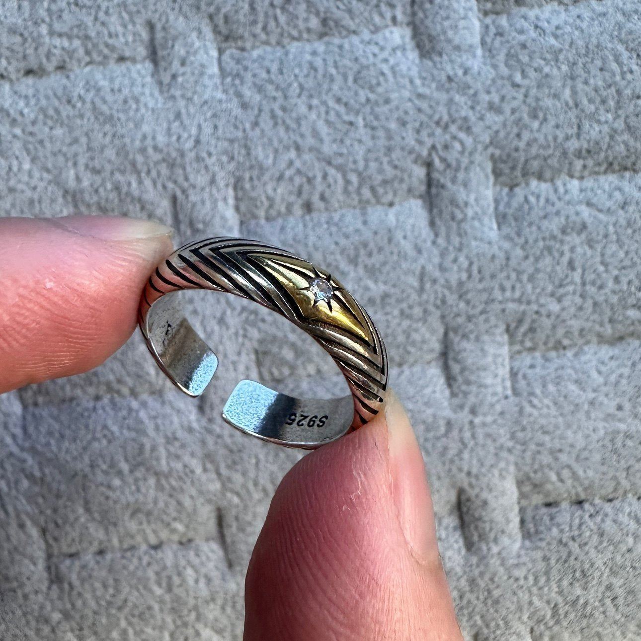 Vintage Vintage Men's Niche Adjustable Ring With An Open Mouth