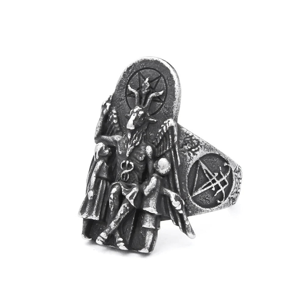 Steel Warrior Stainless Steel Ring Punk Mens Ring