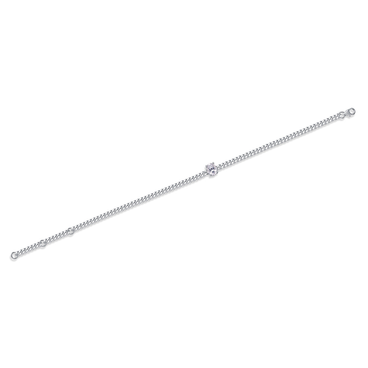 Breakthrough - Set With Top-quality Moissanite, Fashionable And Light Luxury Jewelry Silver Bracelet S925, Silver-plated Platinum