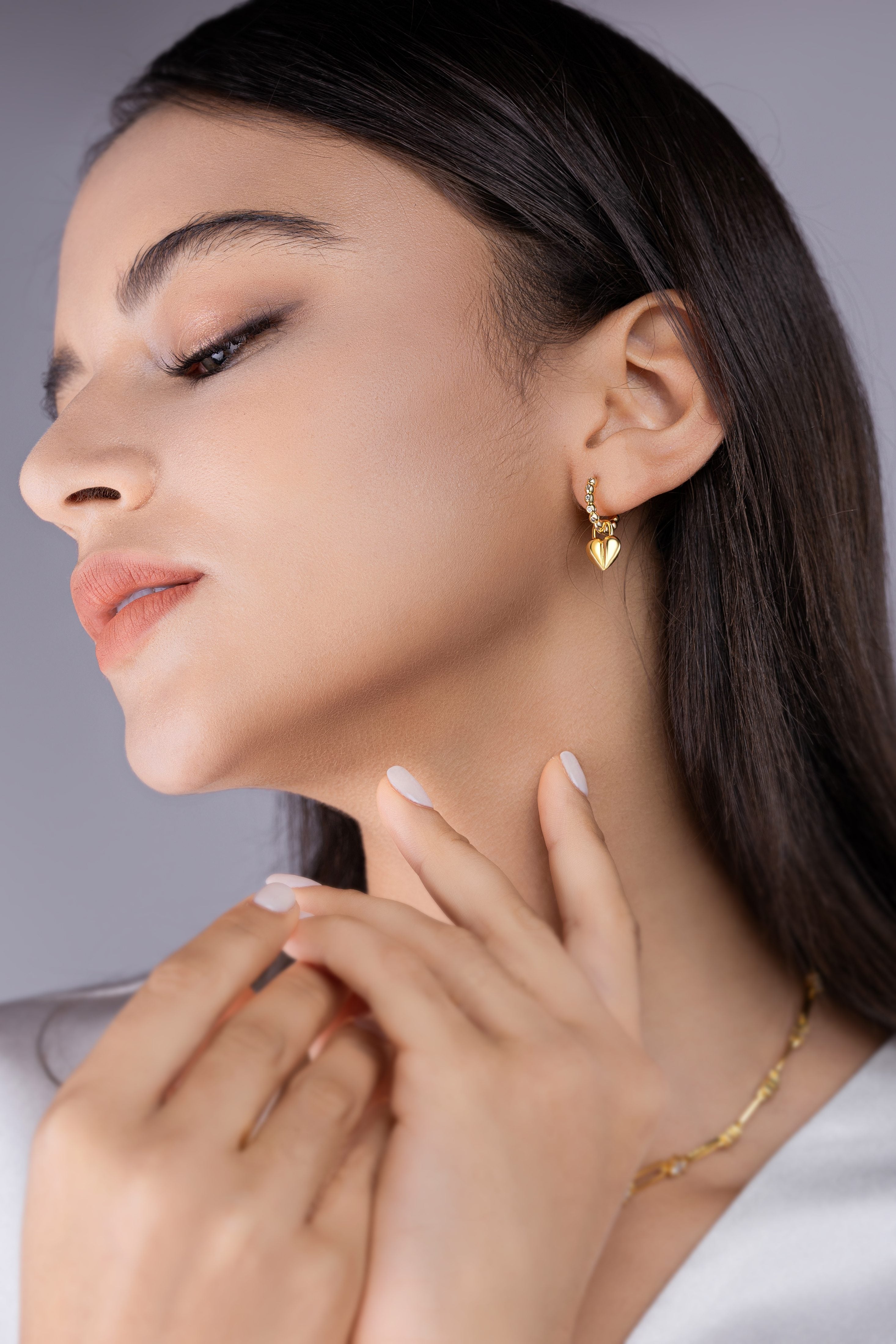 Rotating Love - Top-quality Moissanite Luxury Fashion Light Luxury Jewelry Silver Stud Earrings S925 Silver Electroplated Gold