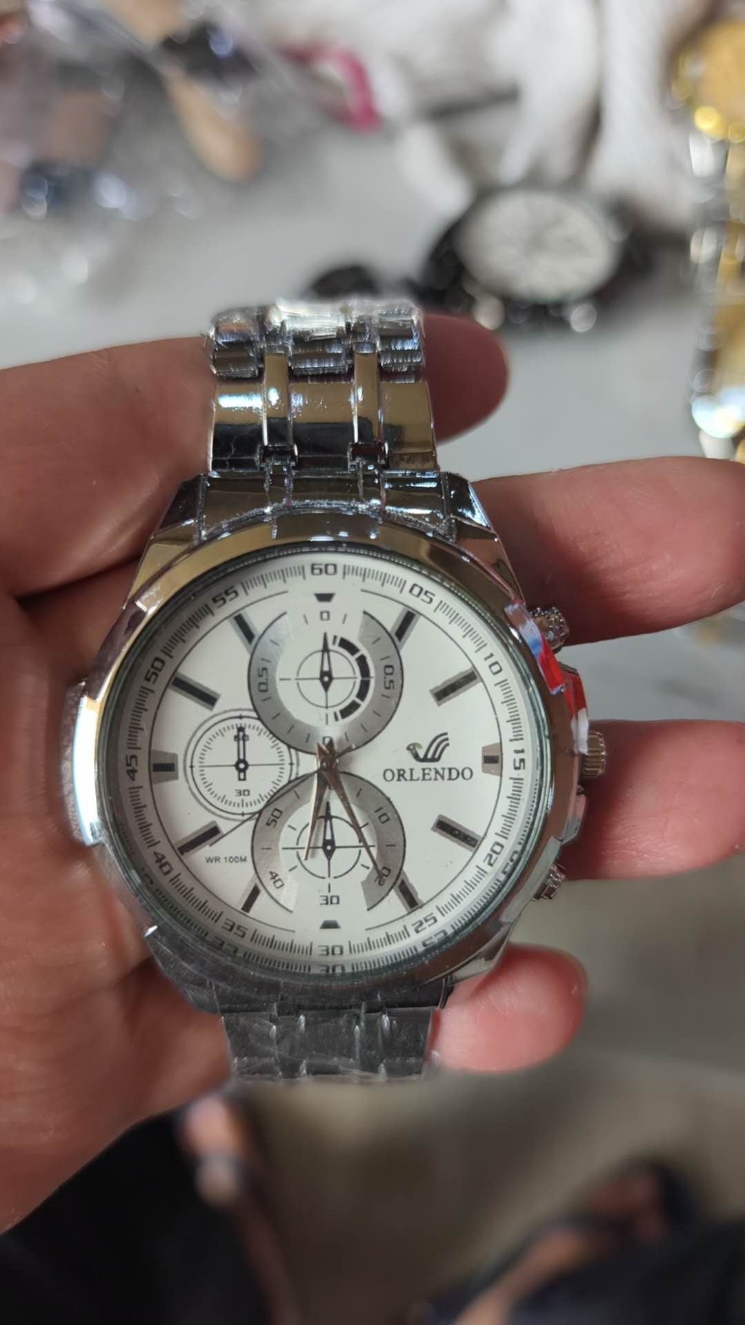 Men's Multi-function Business Three-Eye Quartz Watch