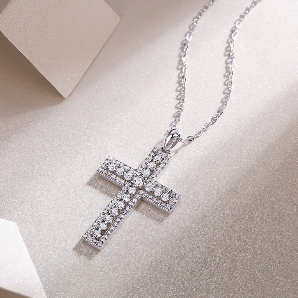 Shelter - A Fashionable And Trendy Necklace Pendant Set With Top-quality Moissanite S925 Silver And Platinum-plated Gold. It Can Be Tested For Gold Rose Gold With A Diamond Pen