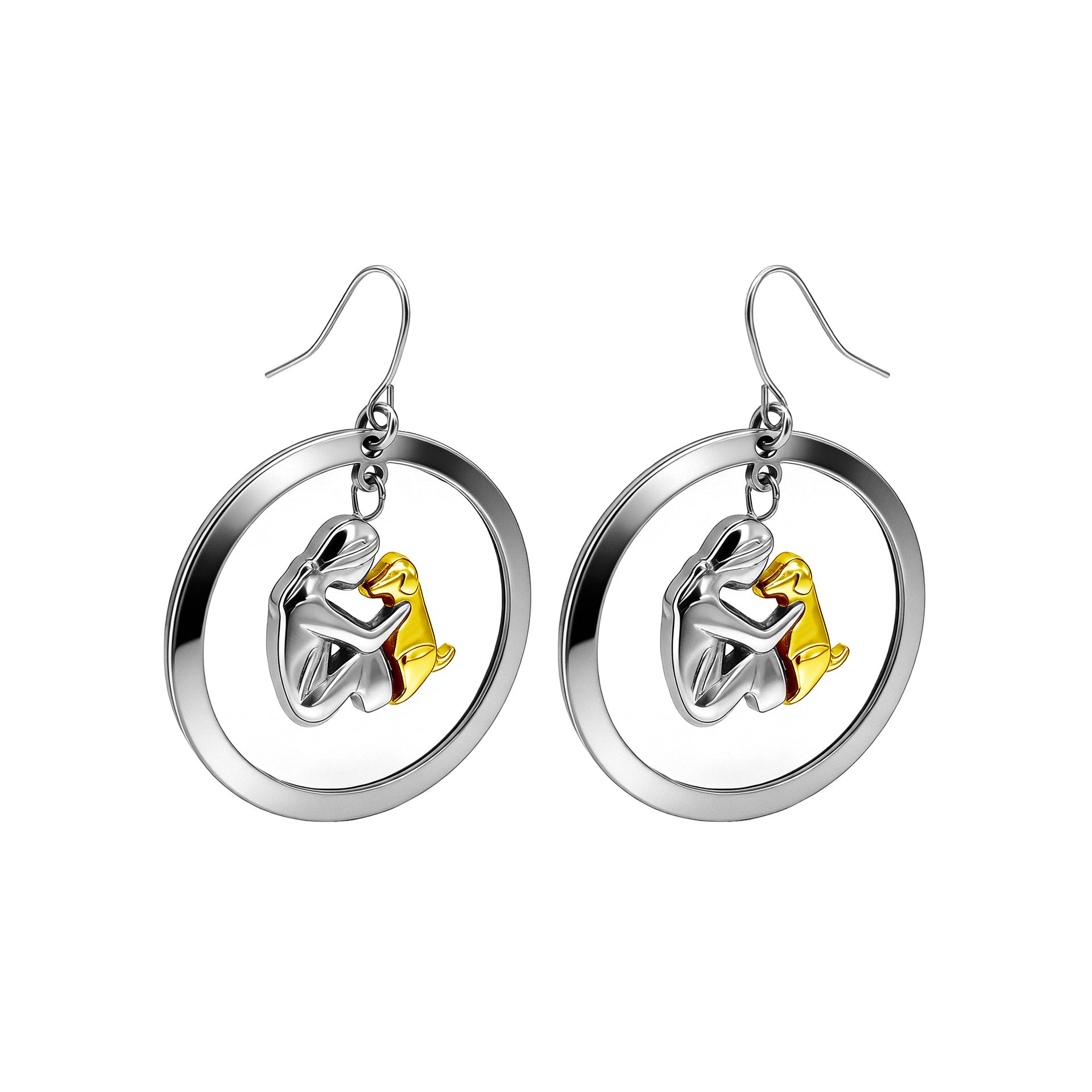 Vacuum-plated Stainless Steel Necklace And Earrings