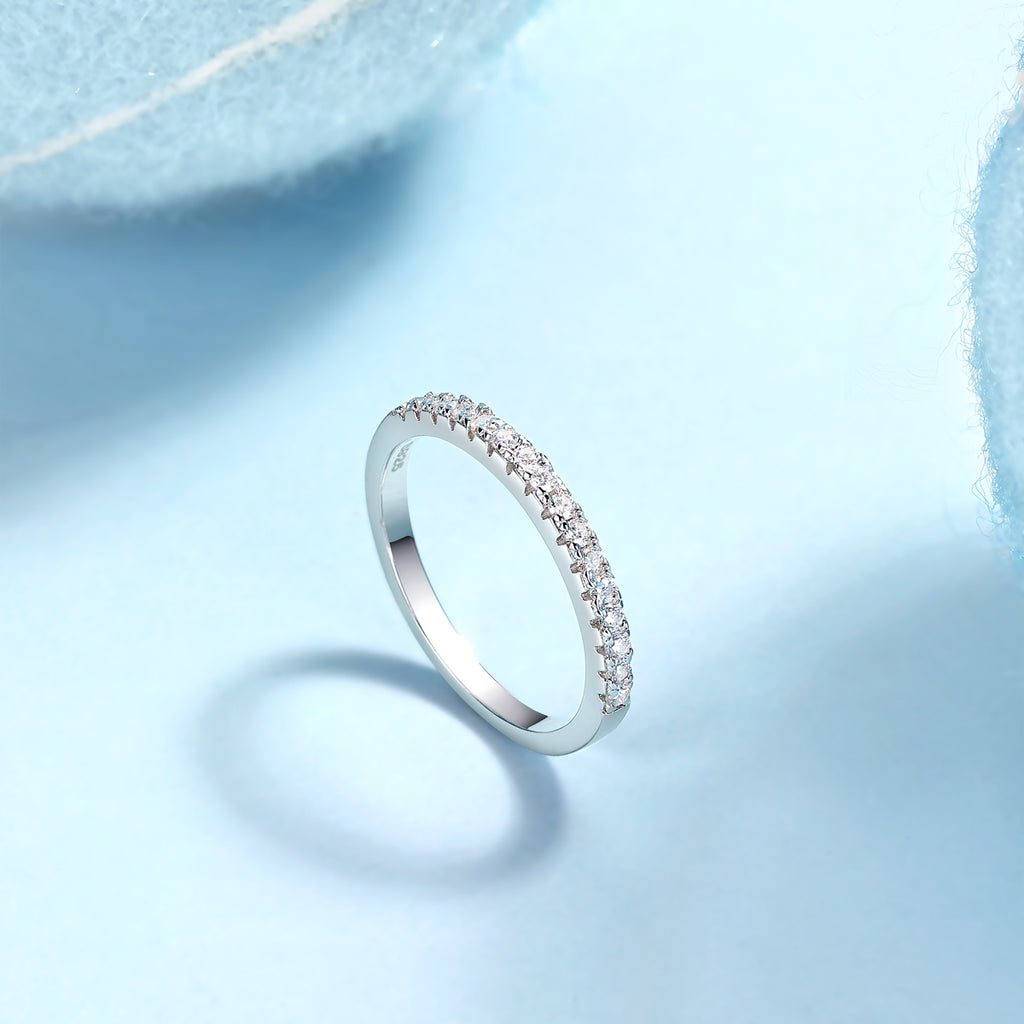 Parallel World - A Wedding Ring Set With Top-quality Moissanite S925 Silver And Platinum-plated Diamond Can Be Tested With A Diamond Pen. The Ring Is In Gold And Rose Gold