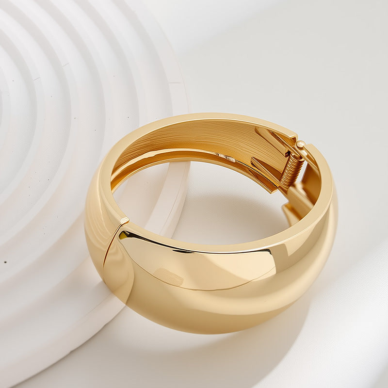 Womens Fashionable Textured Irregular-Mirror Bracelet