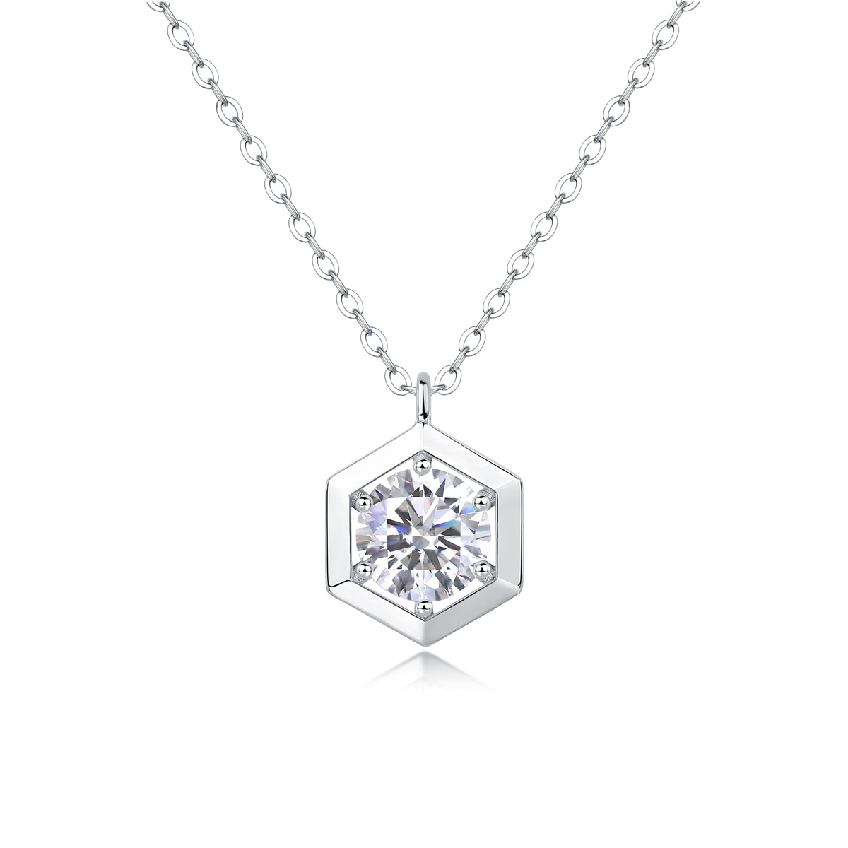 A Fraction Of A Fraction - Top-quality Moissanite Fashionable Light Luxury Jewelry Silver Pendant Necklace S925 Silver Plated Platinum