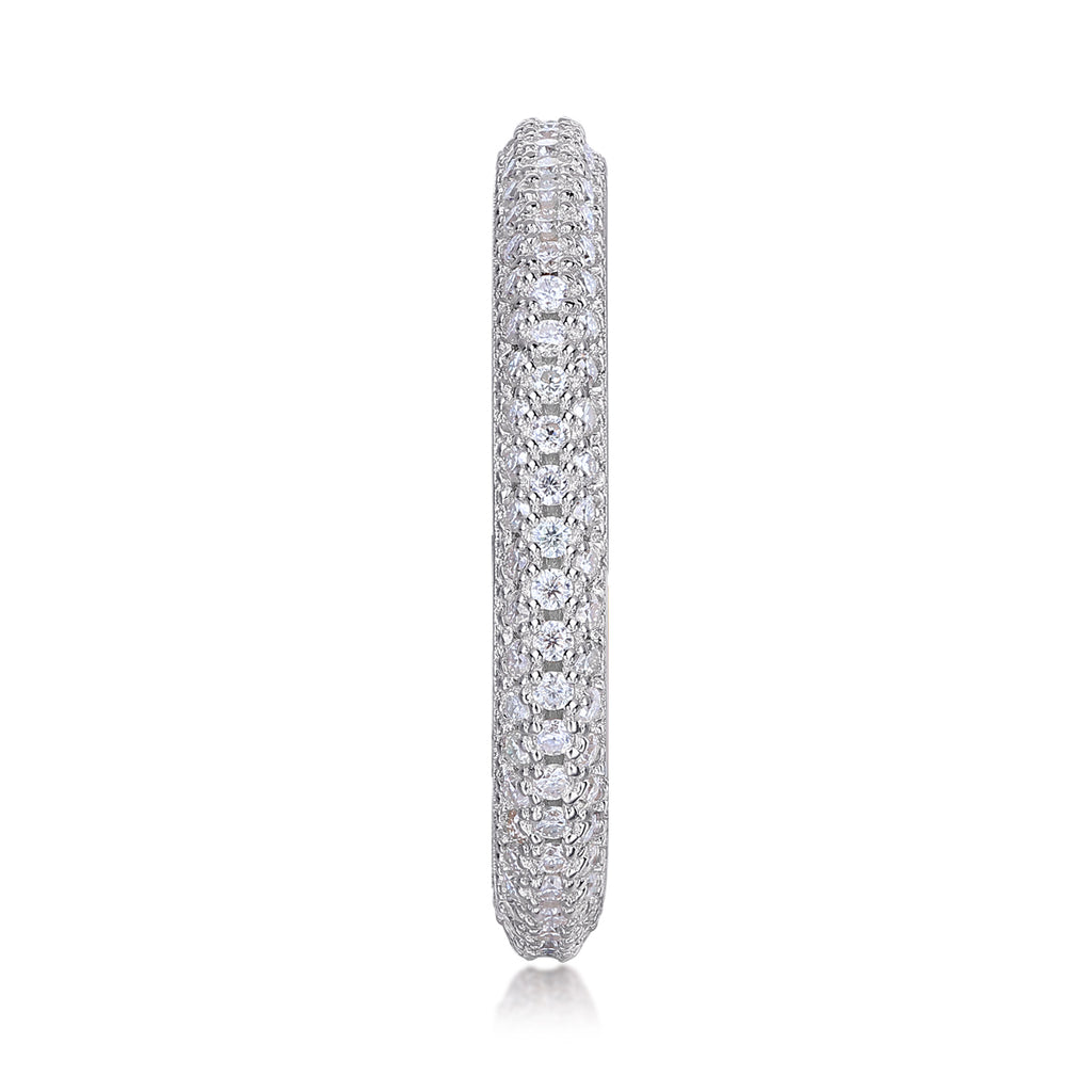 Mr. Right - A Wedding Ring Set With Top-quality Moissanite S925, Silver And Platinum-plated. The Ring Can Be Tested With A Diamond Pen In Yellow Gold And Rose Gold