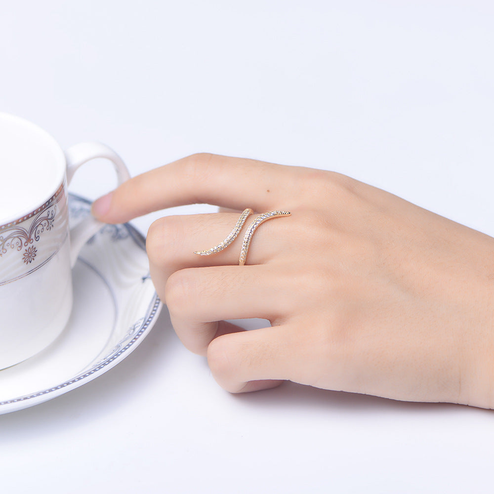 Womens Stylish Adjustable Open Ring With A Unique Design