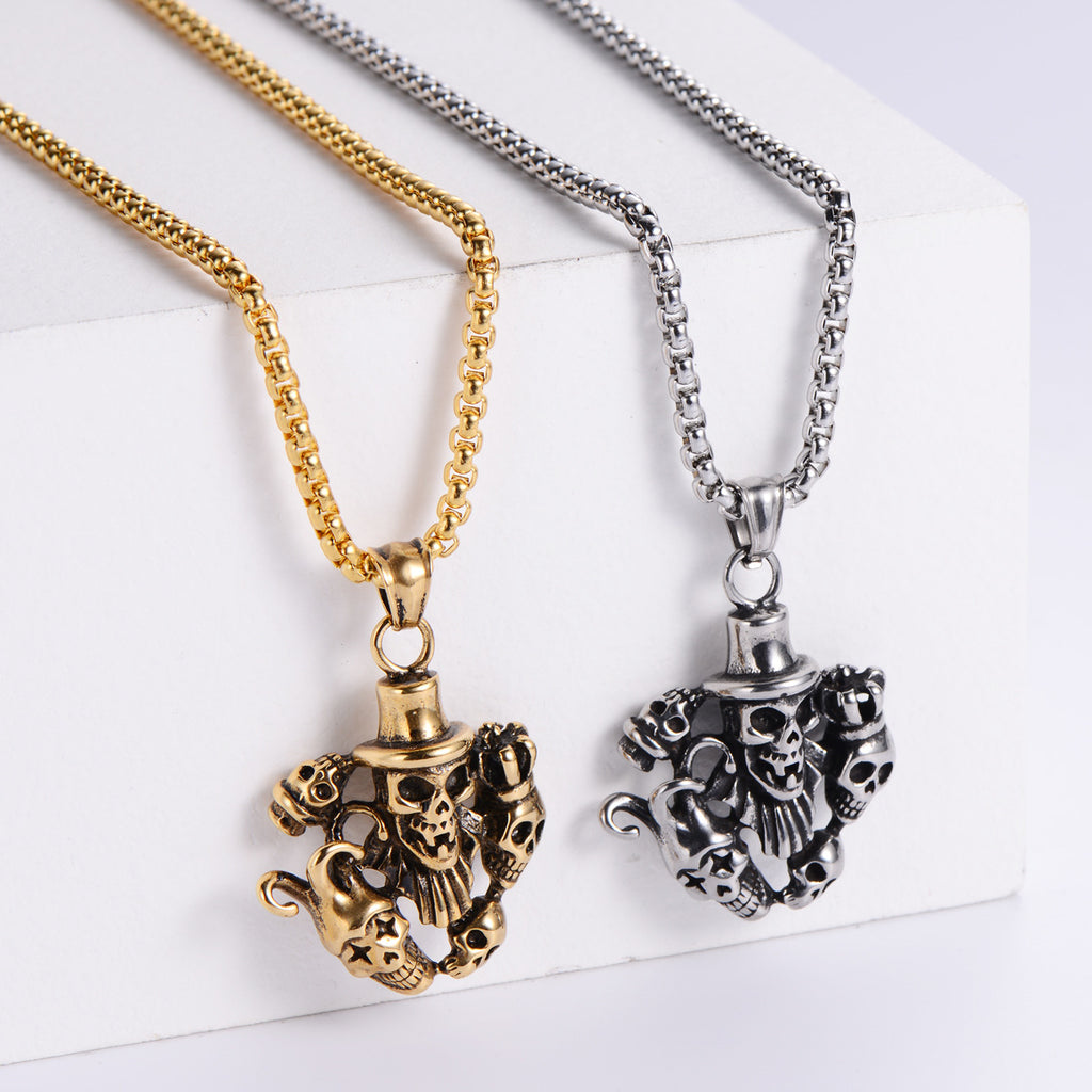 Fashionable Titanium Steel Skull Pendant