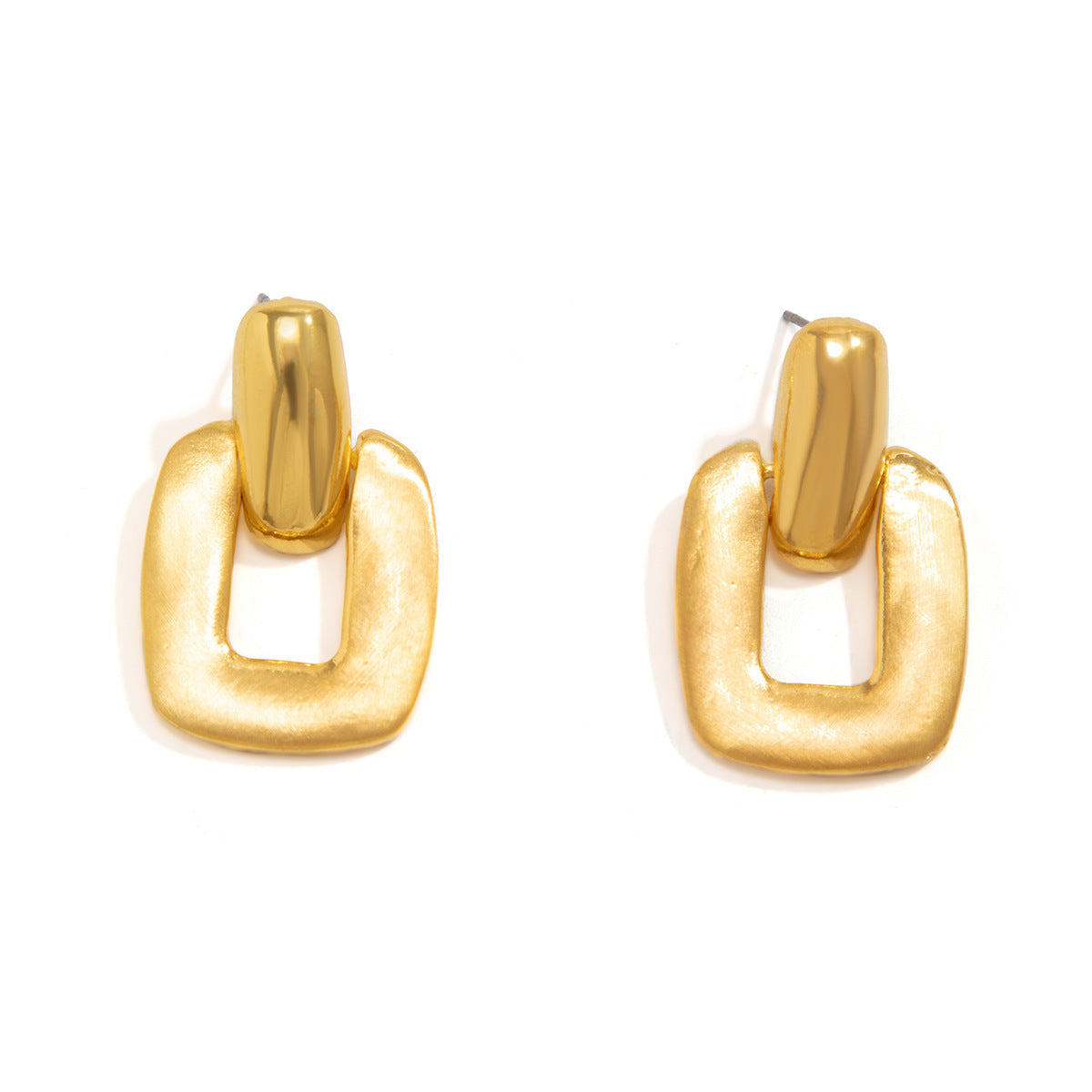 Versatile, Classy Geometric Stud Earrings With A Chic Button Design